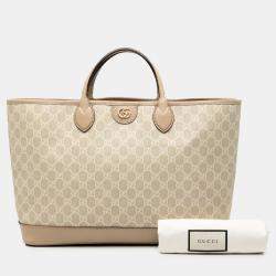 Pre Owned Gucci Brown Medium GG Supreme Ophidia Tote