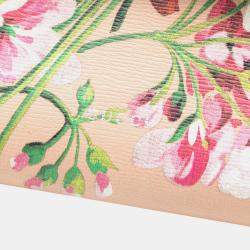 Pre Owned Gucci Brown Small Calfskin Blooms Bamboo Daily Satchel