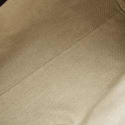 Pre Owned Gucci Ophidia Dark Brown Leather and Suede Open Tote