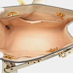 Pre Owned Gucci Brown Small GG Supreme Padlock Tote