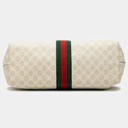 Pre Owned Gucci Brown Medium GG Supreme Ophidia Tote