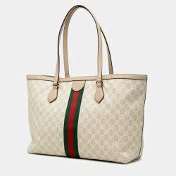 Pre Owned Gucci Brown Medium GG Supreme Ophidia Tote