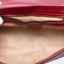 مملوكة مسبقًا Gucci Black Medium GG Marmont Matelasse Diagonal Leather Torchon Shoulder Bag