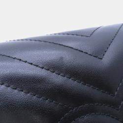 مملوكة مسبقًا Gucci Gg Marmont Chain shoulder Bag Black Leather