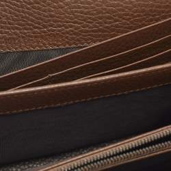 مملوكة مسبقًا Gucci GG Marmont Brown Leather Wallet on Chain