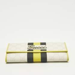 مملوكة مسبقًا Gucci Tricolor GG Supreme Canvas Continental Wallet
