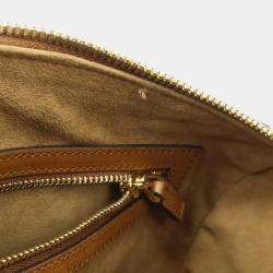 Pre Owned Gucci Gg Supreme Handbag/Shoulder Bag In Pvc And Leather Beige Brown