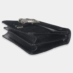 مملوكة مسبقًا Gucci Black GG Embossed Velvet Small Dionysus Chain Bag