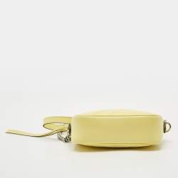 Pre Owned Gucci GG Marmont Camera Mini Yellow Matelassé Leather Bag