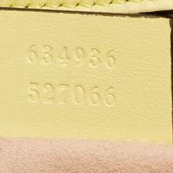 Pre Owned Gucci GG Marmont Camera Mini Yellow Matelassé Leather Bag