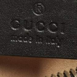 Pre Owned حقيبة جلد مبطنة سوداء صغيرة حزام غوتشي جي جي مارمونت