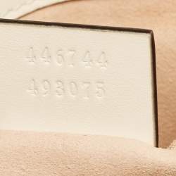 مملوكة مسبقًا Gucci GG Marmont Flap Mini Ivory Matelassé Leather Shoulder Bag