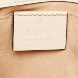 مملوكة مسبقًا Gucci GG Marmont Flap Mini Ivory Matelassé Leather Shoulder Bag