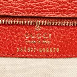 مملوكة مسبقًا Gucci Swing Medium Red Leather Tote
