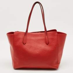 مملوكة مسبقًا Gucci Swing Medium Red Leather Tote
