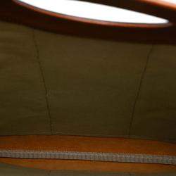 مملوكة مسبقًا Gucci Brown Canvas Web Satchel