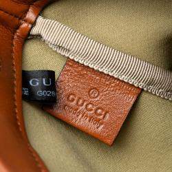 مملوكة مسبقًا Gucci Brown Canvas Web Satchel