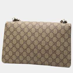 مملوكة مسبقًا Gucci Beige Medium GG Supreme Dionysus Shoulder Bag