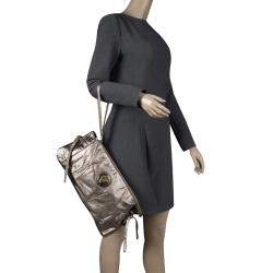 Pre Owned حقيبة كلاتش غوتشي هيستريا كبيرة كانفاس كريستال GG بنية