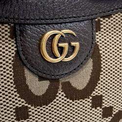 مملوكة مسبقًا حقيبة يد وكتف غوتشي ديانا قماش بني