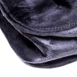 مملوكة مسبقًا Gucci Purple Velvet Bamboo Top Handle Bag