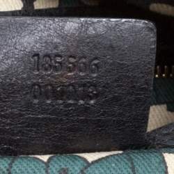 Pre Owned Gucci Black Leather Medium Indy Top Handle Bag