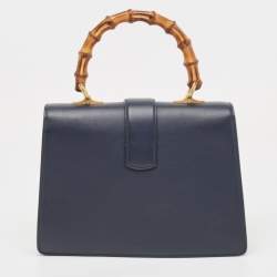 Pre Owned Gucci Tricolor Leather Medium Dionysus Bamboo Top Handle Bag