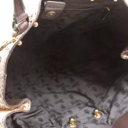 مملوكة مسبقًا Gucci Beige/Brown Python and Leather Large Babouska Heart Tote