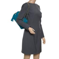 مملوكة مسبقًا Gucci Blue Leather Medium Soho Chain Shoulder Bag