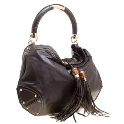 مملوكة مسبقًا حقيبة غوتشي يد علوية اندي متوسطة جلد بنية