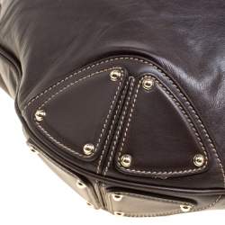 مملوكة مسبقًا حقيبة غوتشي يد علوية اندي متوسطة جلد بنية