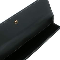 Gucci Grey Crocodile Bamboo New Jackie Continental Wallet