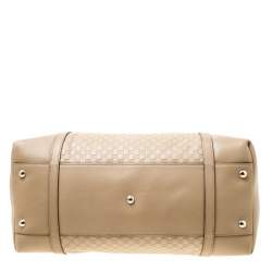 Pre Owned Gucci Beige Microguccissima Leather Medium Nice Top Handle Bag