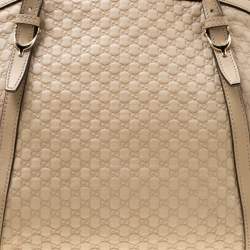 Pre Owned Gucci Beige Microguccissima Leather Medium Nice Top Handle Bag