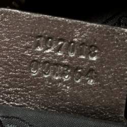 Pre Owned Gucci Metallic Grey Leather Large Hysteria Top Handle Bag