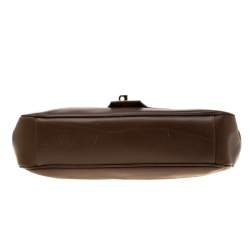 Pre Owned Gucci Brown Leather Shoulder Bag