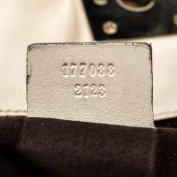 Pre Owned حقيبة هوبو غوتشي إيني جلد ثعبان سوداء كبيرة