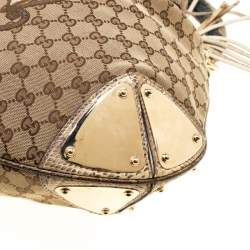 Pre Owned حقيبة هوبو غوتشي إيني جلد ثعبان سوداء كبيرة