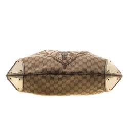 Pre Owned حقيبة هوبو غوتشي إيني جلد ثعبان سوداء كبيرة