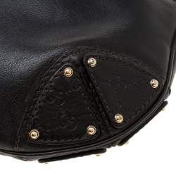 مملوكة مسبقًا حقيبة غوتشي بابوسكا كبيرة جلد سوداء