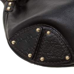 مملوكة مسبقًا حقيبة غوتشي بابوسكا كبيرة جلد سوداء