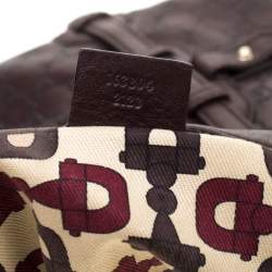 مملوكة مسبقًا حقيبة غوتشي بريدال بيت ذكري 85 جلد غوتشيسيما بنية داكنة