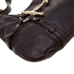 مملوكة مسبقًا حقيبة غوتشي بريدال بيت ذكري 85 جلد غوتشيسيما بنية داكنة