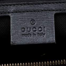 Pre Owned Gucci Black Leather Medium Bright Bit Top Handle Bag