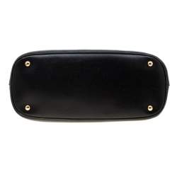 Pre Owned Gucci Black Leather Medium Bright Bit Top Handle Bag