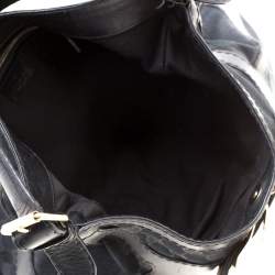 Pre Owned Gucci Black GG Canvas and Leather Queen Hobo