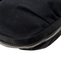 Pre Owned Gucci Black GG Canvas and Leather Queen Hobo