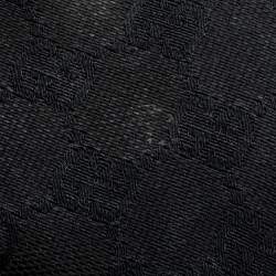 Pre Owned Gucci Black Studded GG Canvas and Leather Mini French Wallet