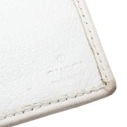 Gucci Beige/White GG Canvas and Leather Web Original Continental Wallet