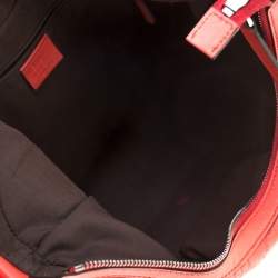 Gucci Red Guccissima Leather Charm Hobo